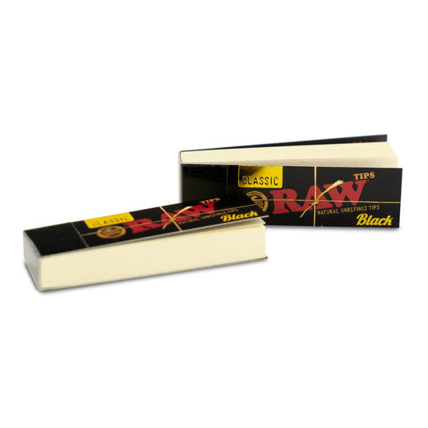 2 Packs of Raw Classic Black Tips Booklet
