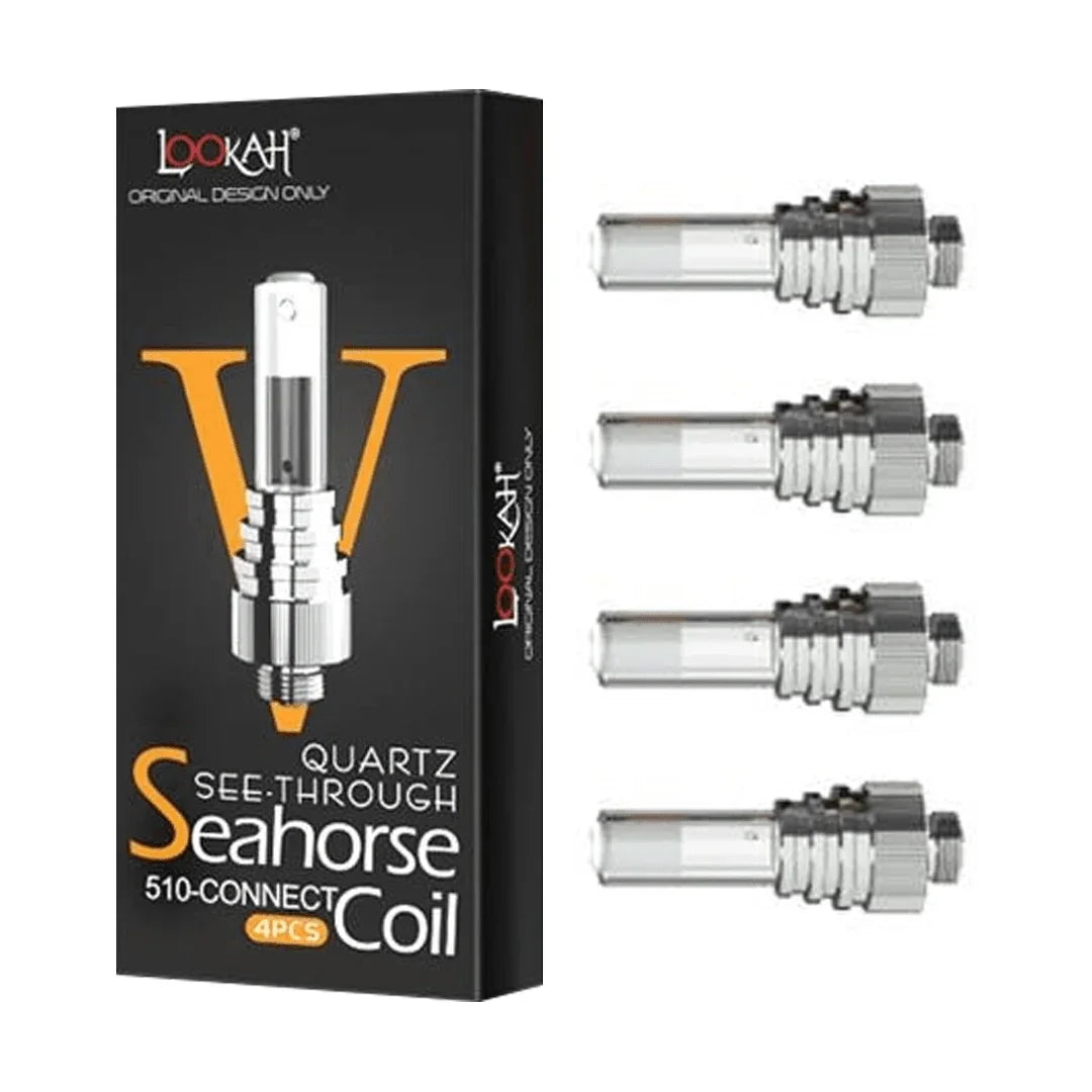 Seahorse Coil  Quartz Seethrough 5Pc per Pk